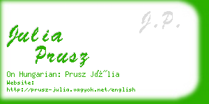 julia prusz business card